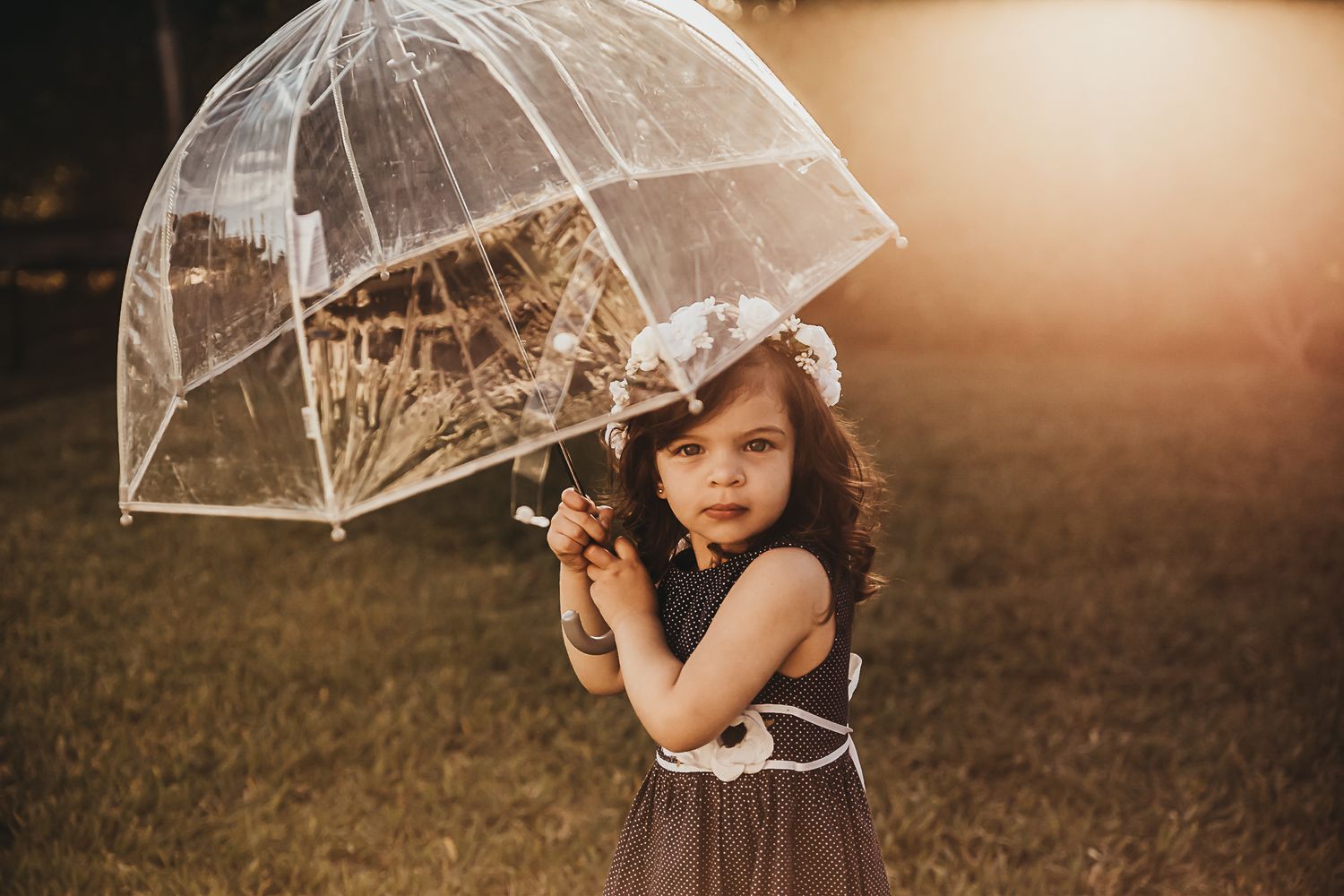 portrait of a girl with her umbrella
