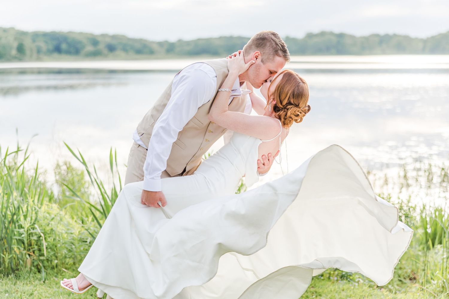 Waldenwoods Michigan Wedding Bride Groom Sunset