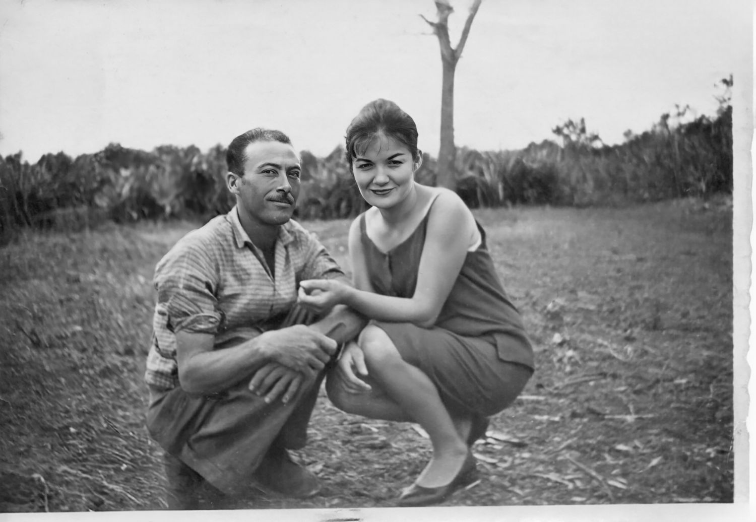 Restored photo of Odette's grandmother Aleida in Cuba, 1970 — heirloom photo restoration Miami