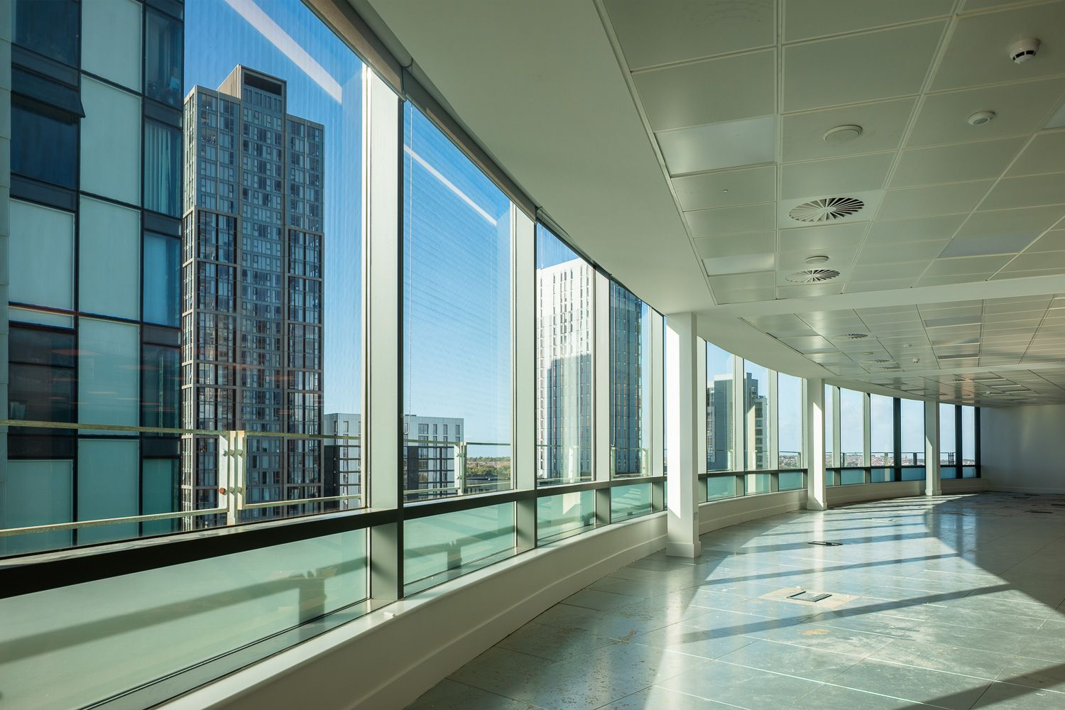 Refurbished commercial office floor at 101 Old Street in Liverpool