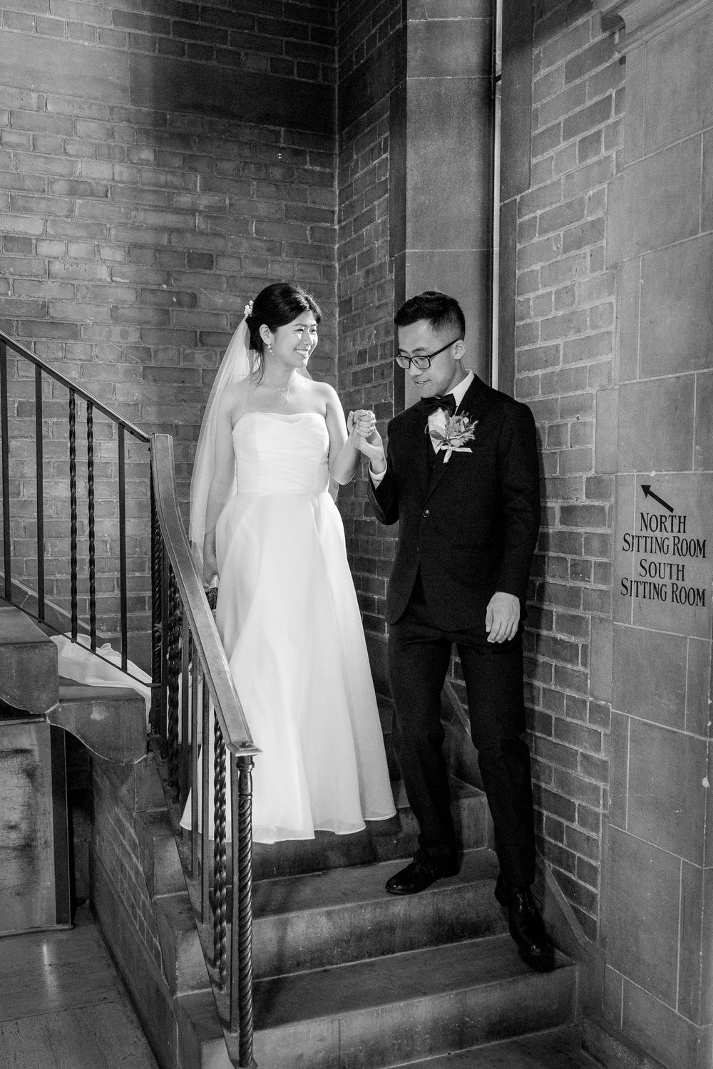 BW film inspired wedding photography