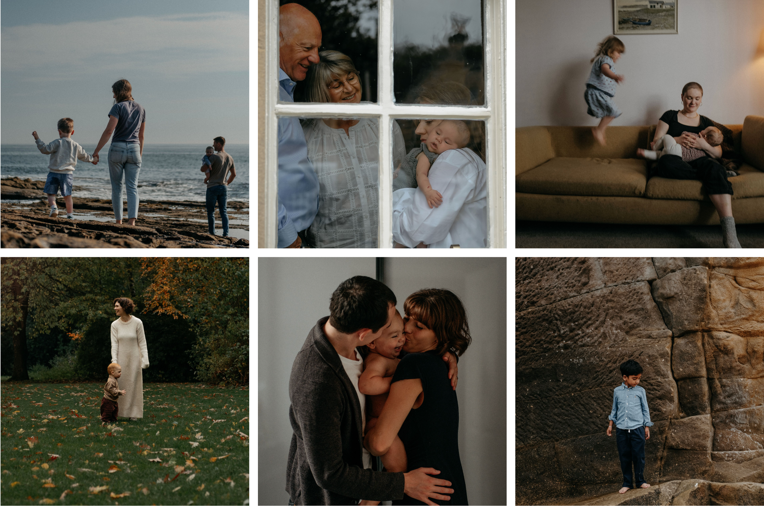 A collage of various photos of families across the North East