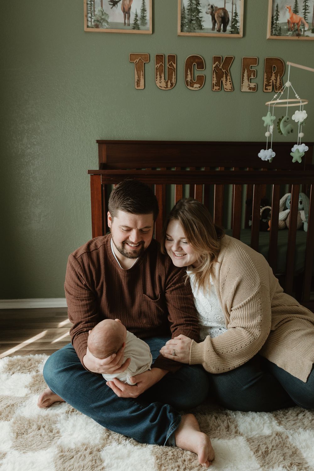 Nursery shot during in-home newborn Lifestyle session with Tyler Tx Motherhood Photographer
