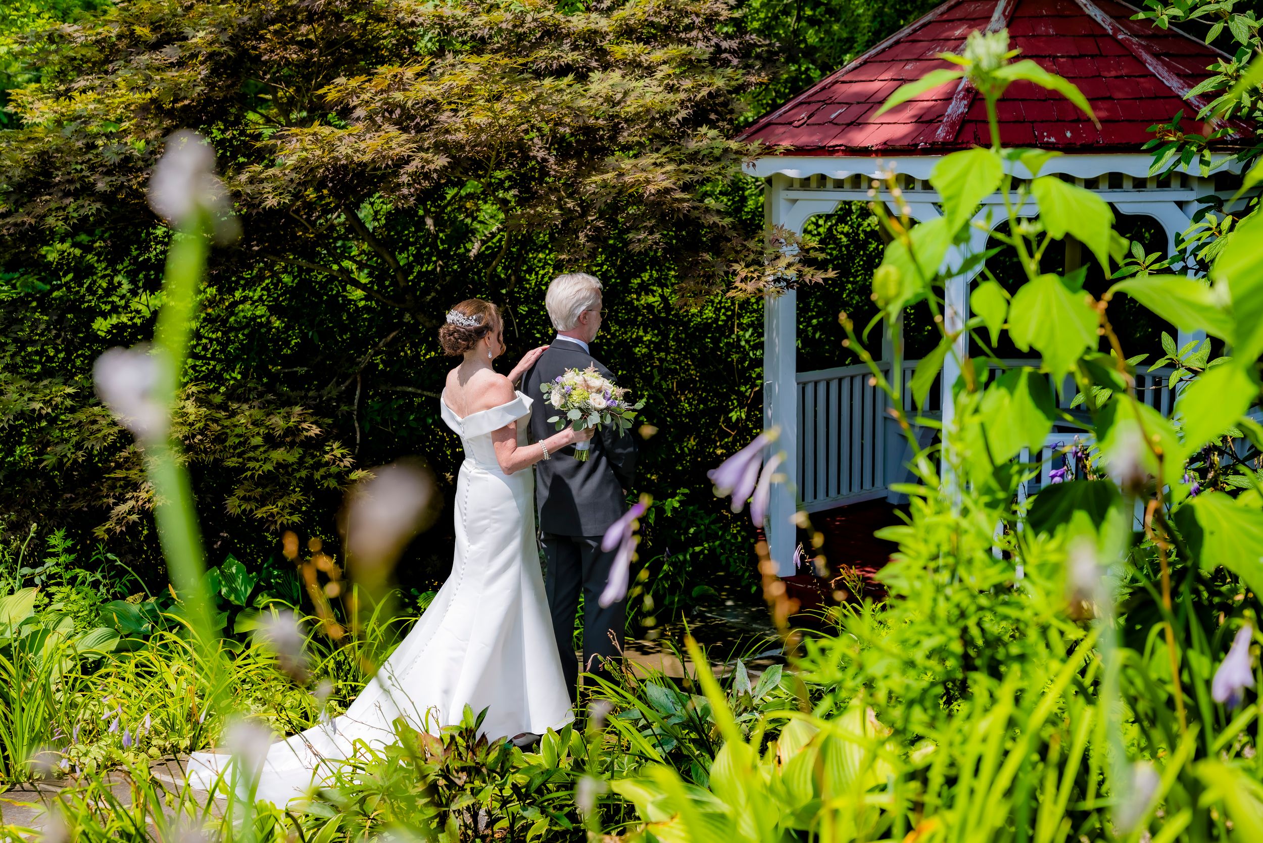 Fairfield County wedding and event photographer at work capturing the first look