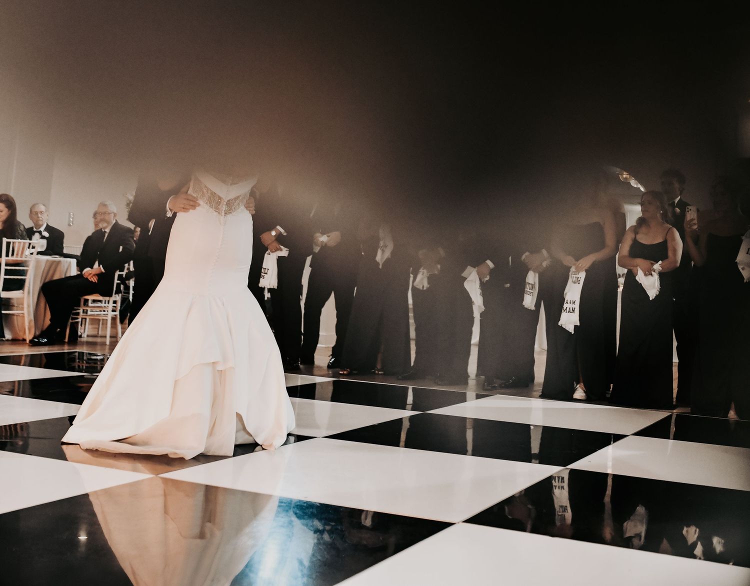 Nicole and Payton sharing their first dance at Hall on Dragon Dallas