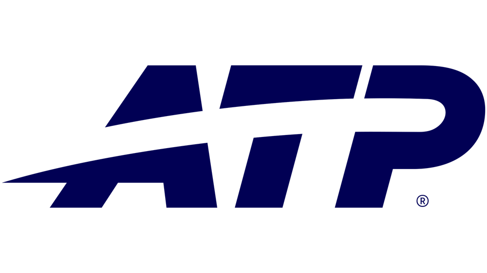 ATP Association of Tennis Professionals official logo in dark navy blue on white background.