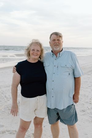 Adult couple on the beach in Gulf shores and Orange beach.