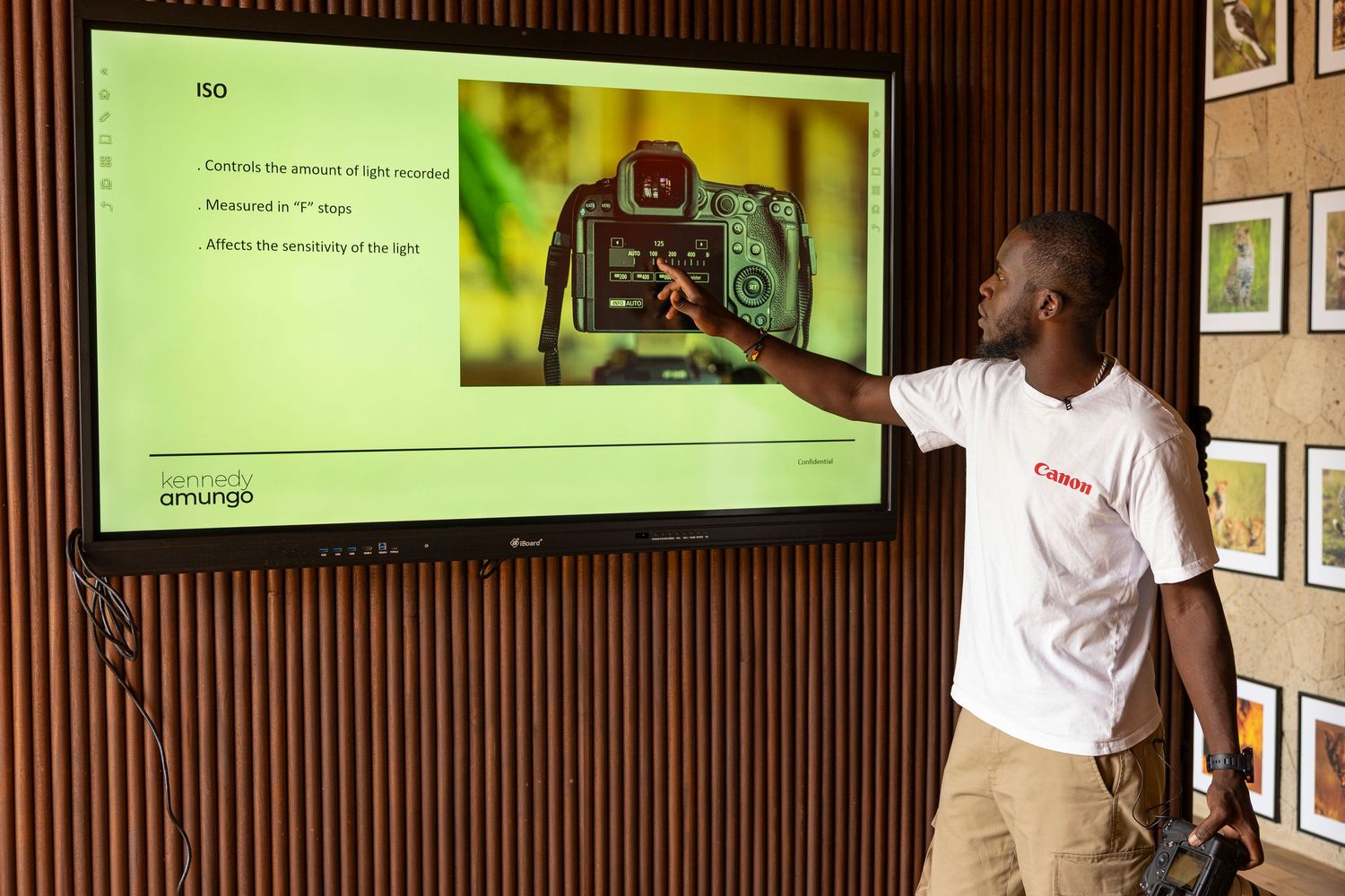 kennedy amungoi conducting training