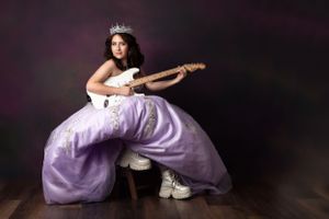 Beautiful Teen Guitar Portrait by Las Vegas Teen and Senior Portrait Photographer
