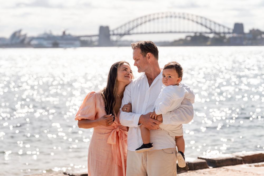 photoshoot with the opera house in the background from Bradleys Head