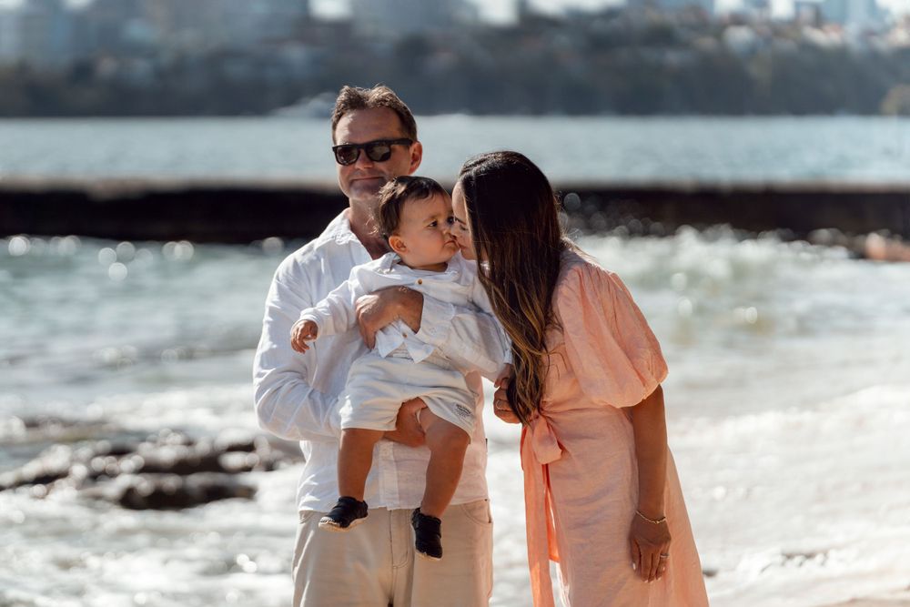 Loving mom and her husband and son's photoshoot at Mosman
