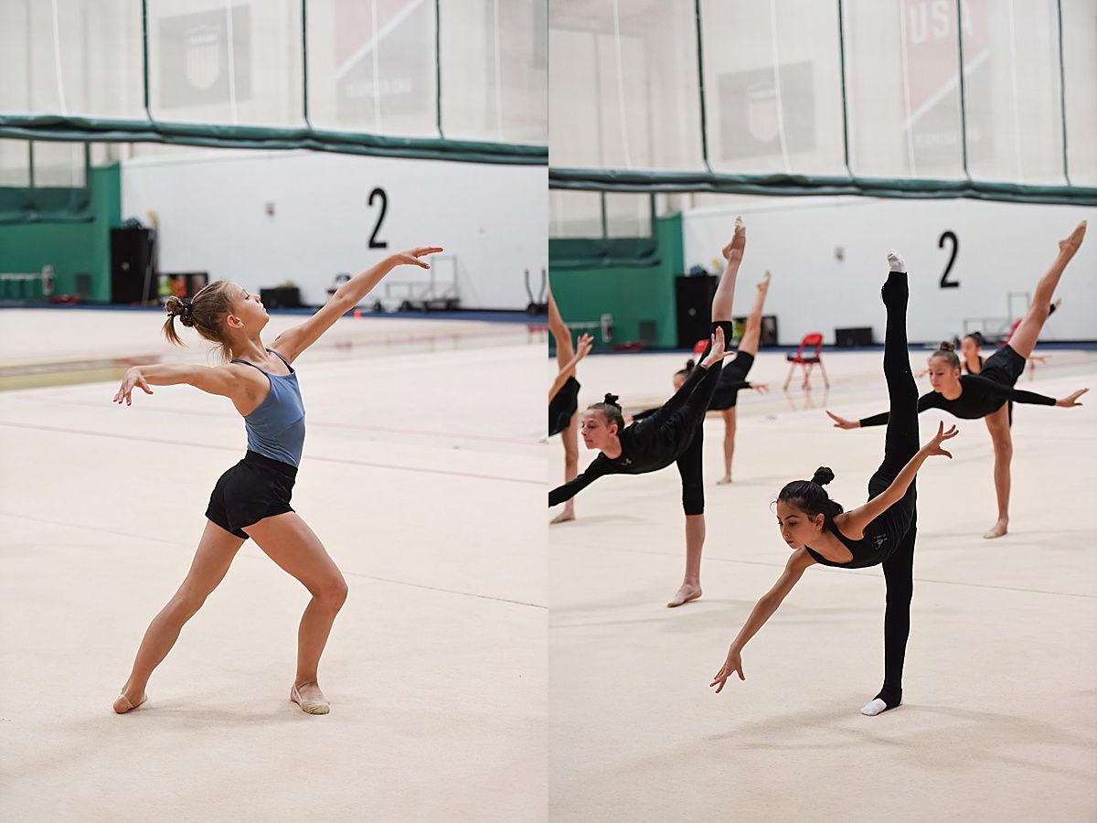 Rhythmic Gymnasts Ballet Center at Olympic Training Center