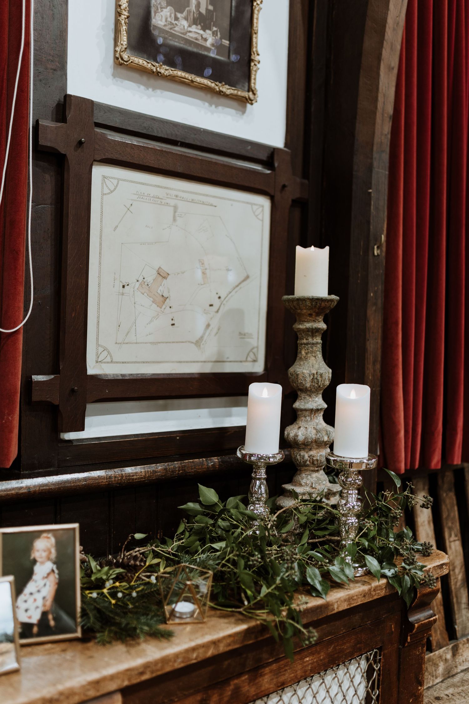 Gorgeous christmas candle set up