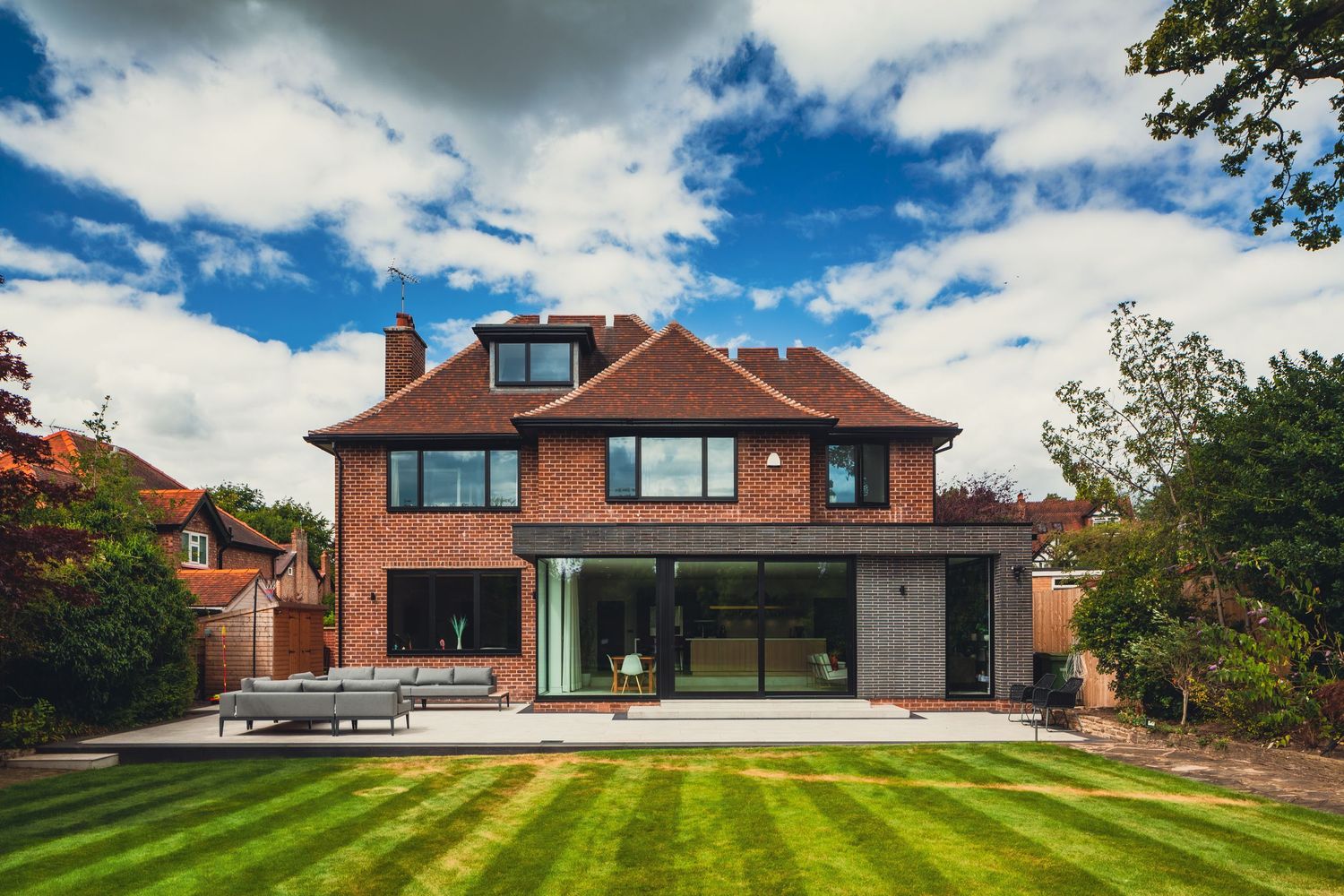 Architectural photograph of extension on rear of private residence