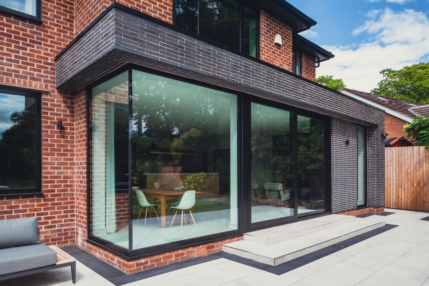 Architectural photograph of extension on rear of private residence