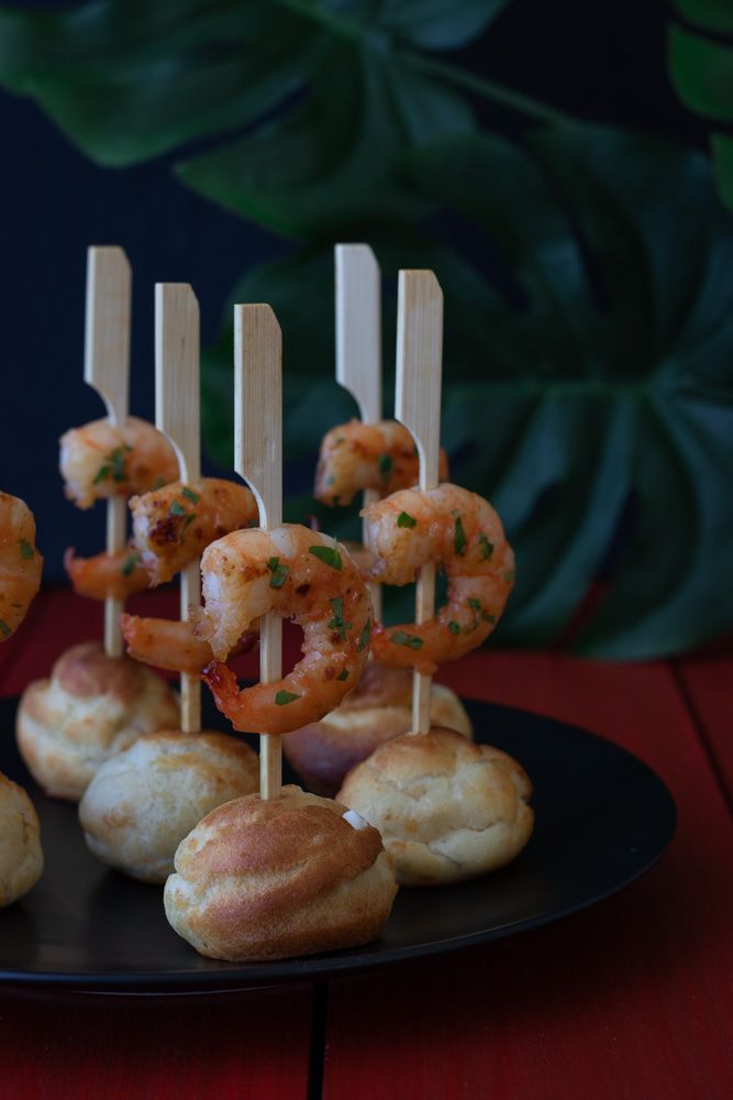 Sweet Chili Prawn & Ricotta Profiterole Skewers - Photo by © Reka Csulak