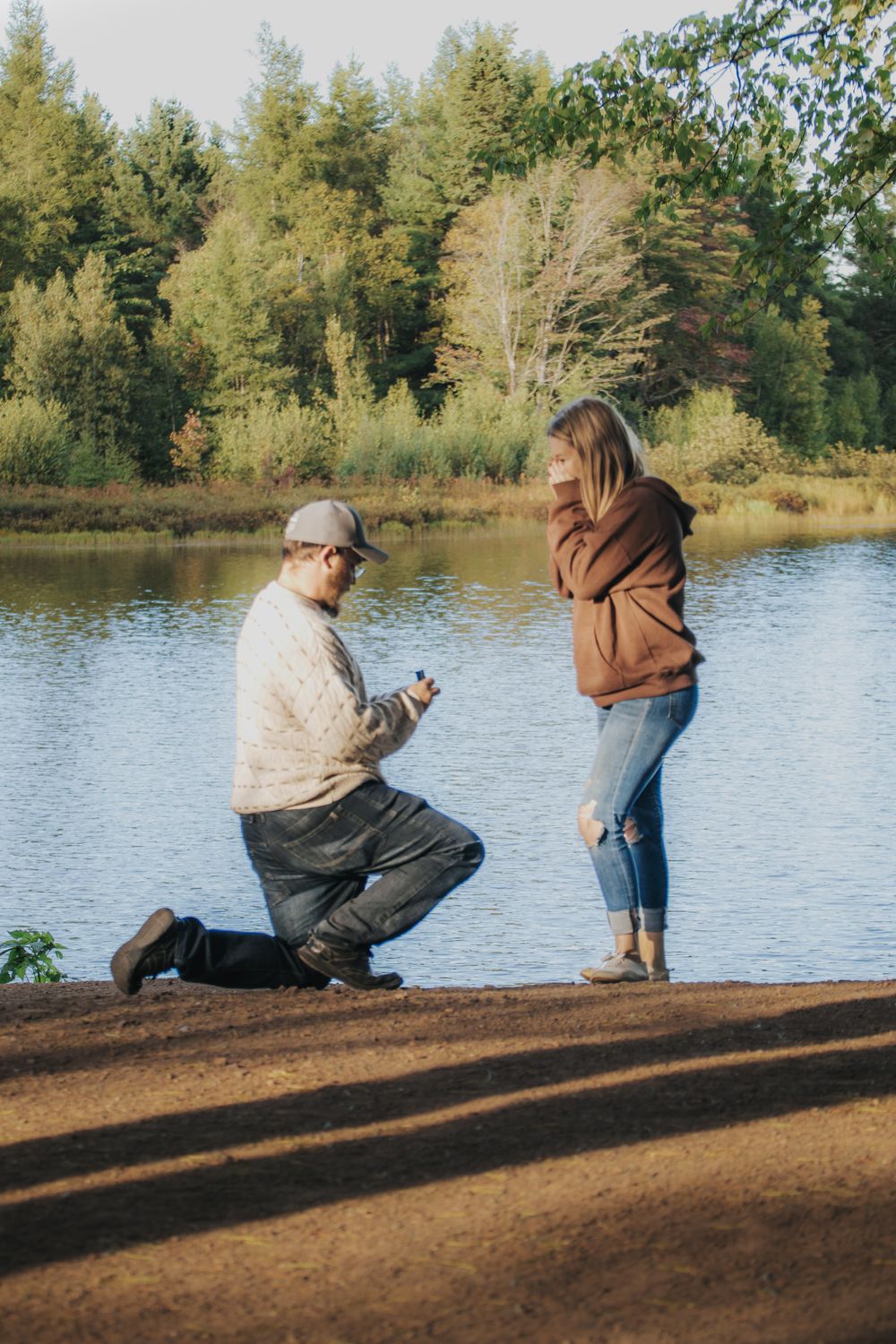 surprise proposal photography engagement, couples romantic, irishtown nature park, Moncton, NB by Brittany Gauthier