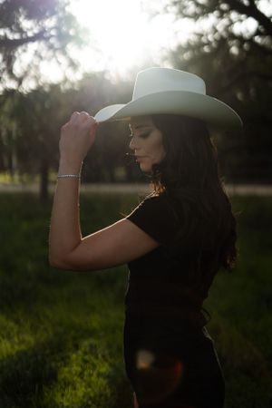 cowgirl hat headshot