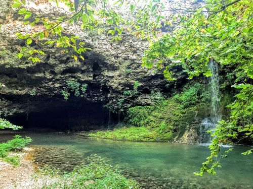 Waterfall in Natural Falls State Park, Dripping Springs, Colcord, Oklahoma.