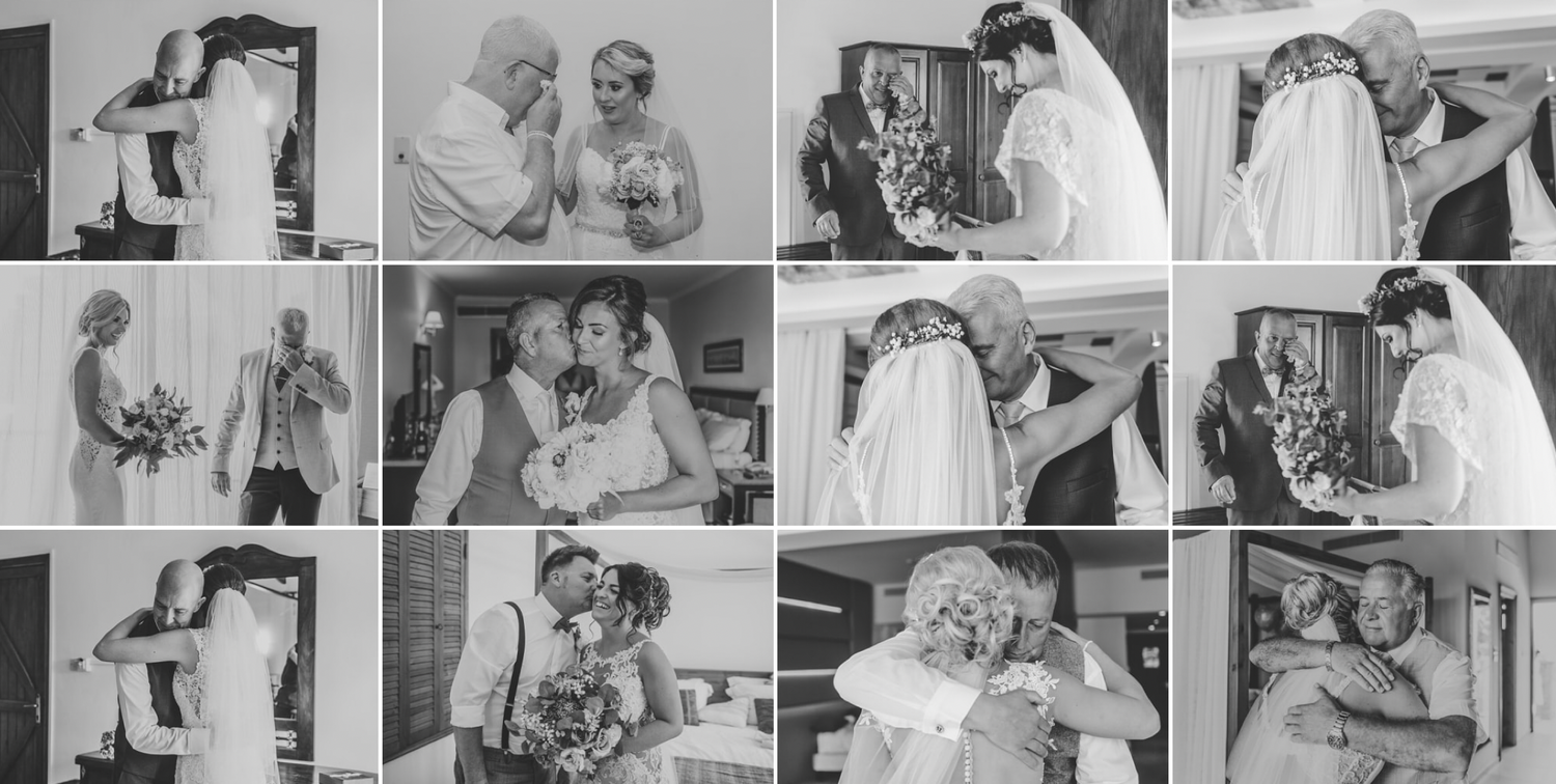 Black and white photography collection capturing intimate wedding preparation moments.