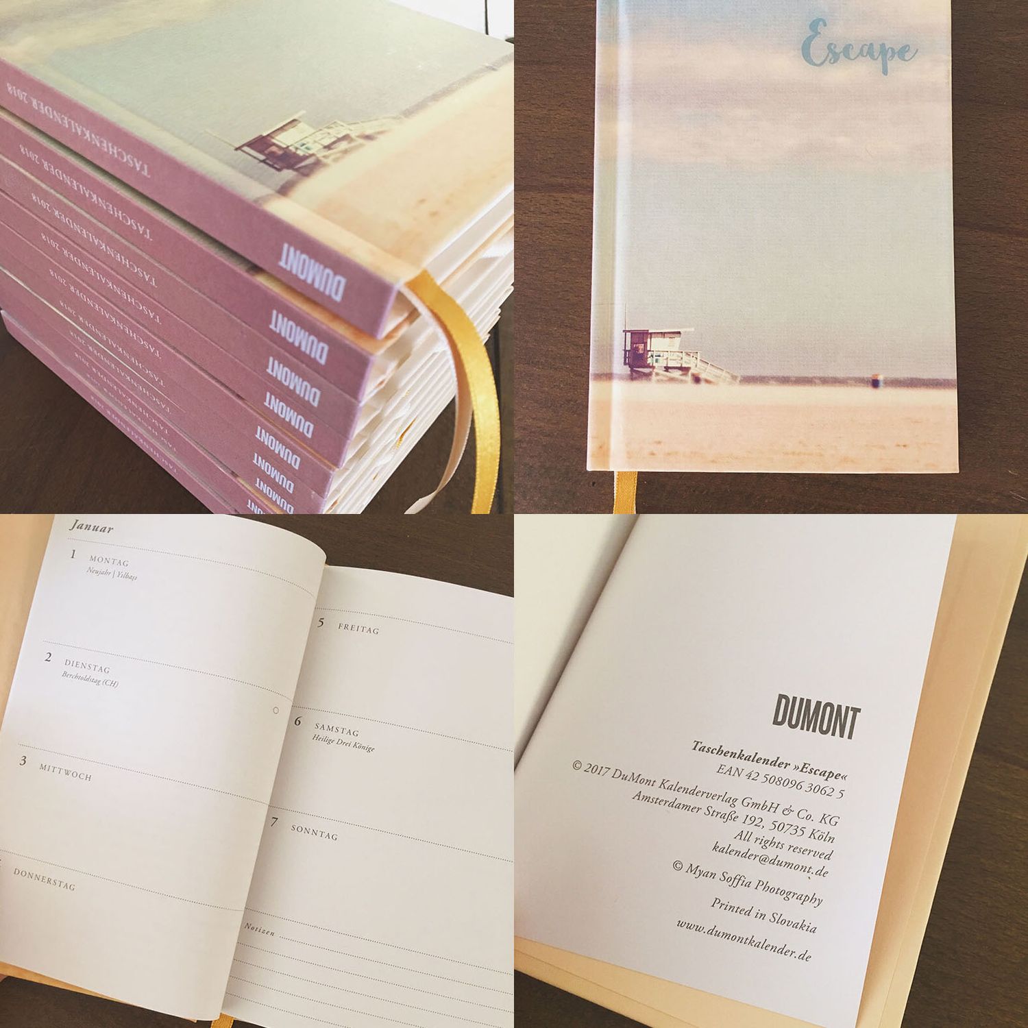 Beach pocket calendar