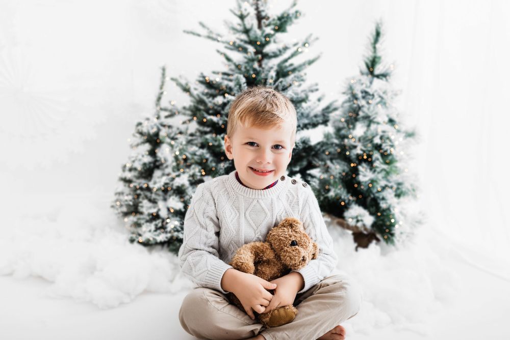 all white christmas photoshoot Hereford