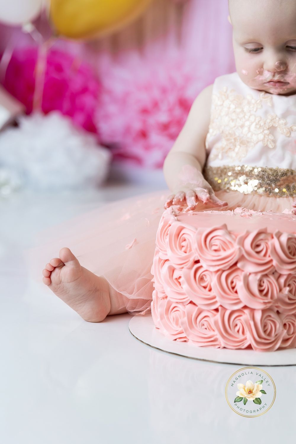 cake smash, magnolia valley photography, bucks county pa