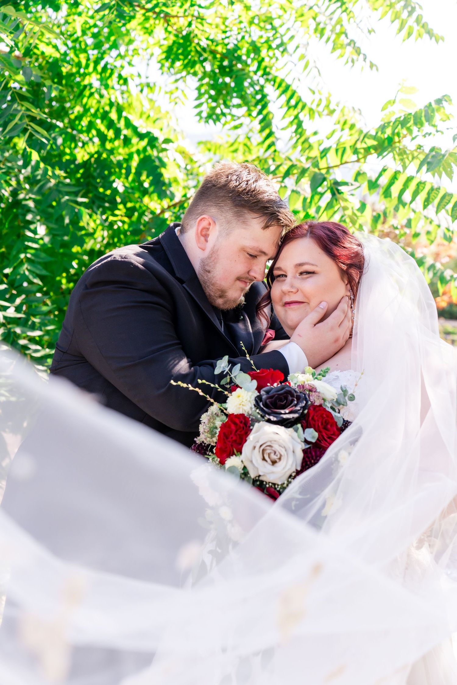 portrait of bride and groom