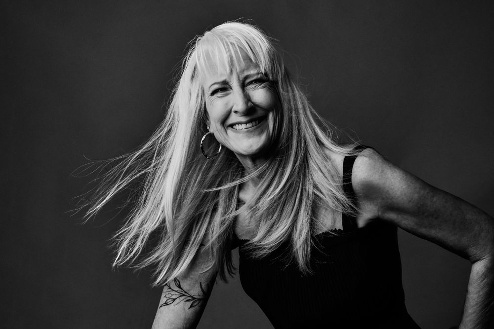 Artistic black and white portraits showing emotional expressions and movement.