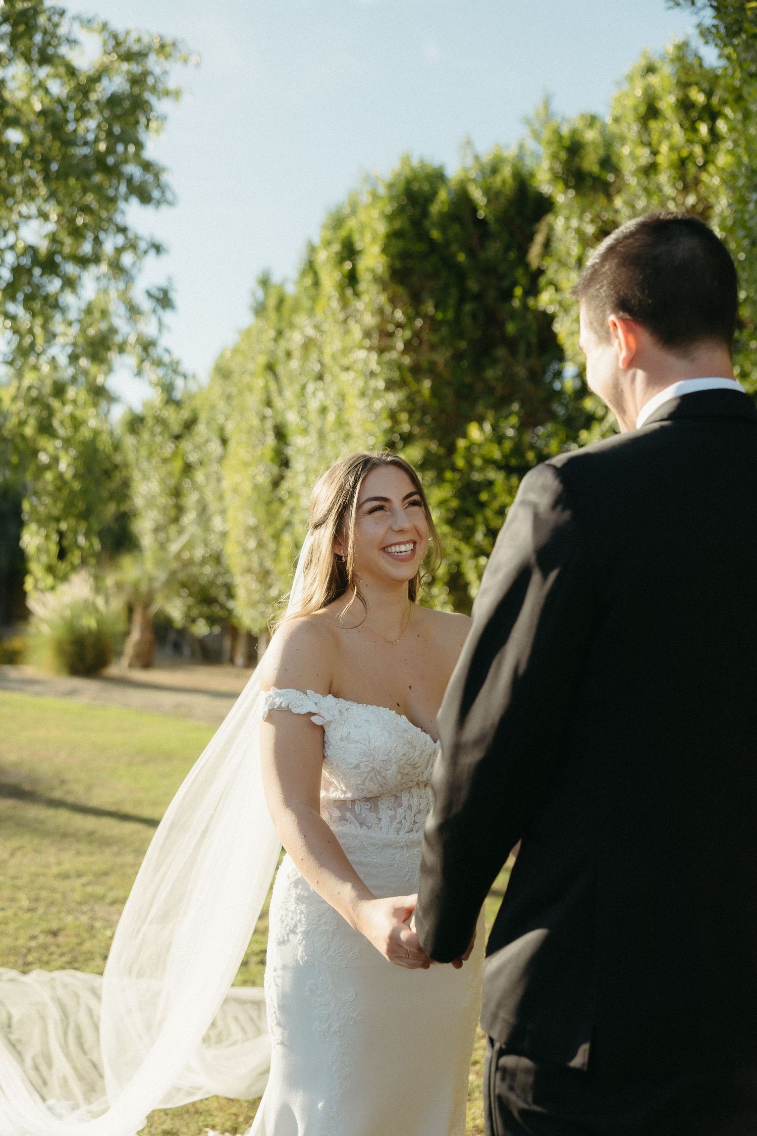 Bride and groom portraits from Palm Springs wedding in CA