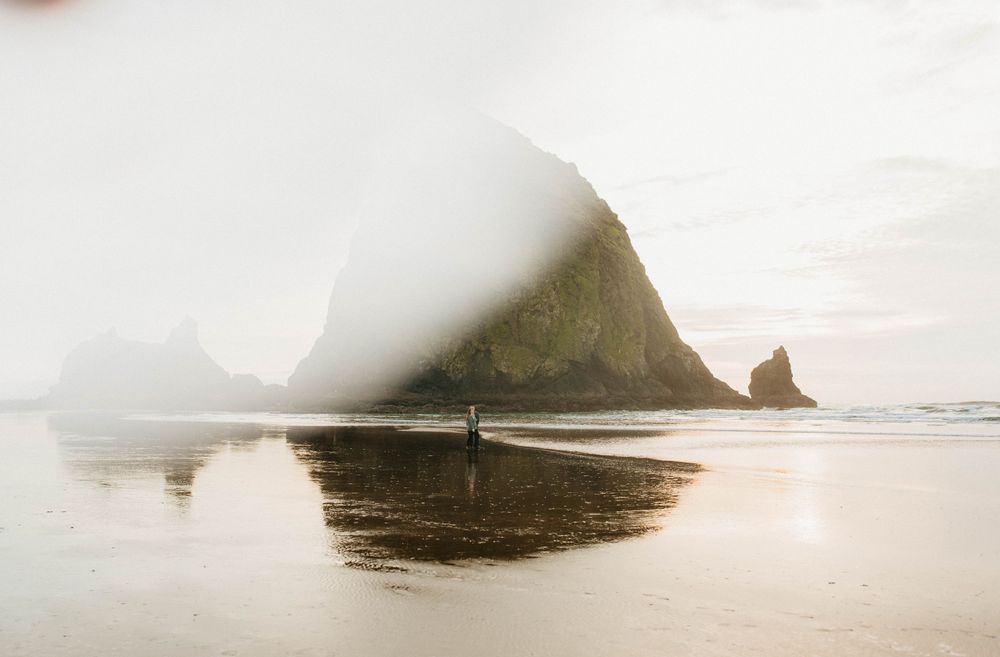 cannon beach Oregon hour editorial documentary-style fine art 30a couple beach international wedding Julianne Drake Washington PNW elopement