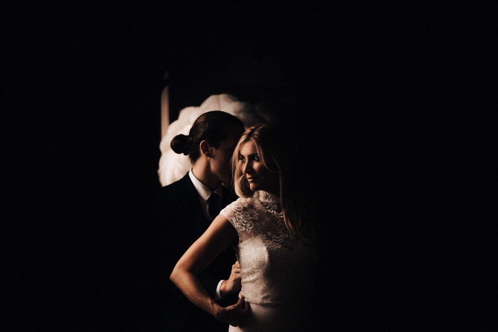Lisa Faulkner and John Torode's Wedding at Aynhoe Park Walking Lisa getting her dress on with butler