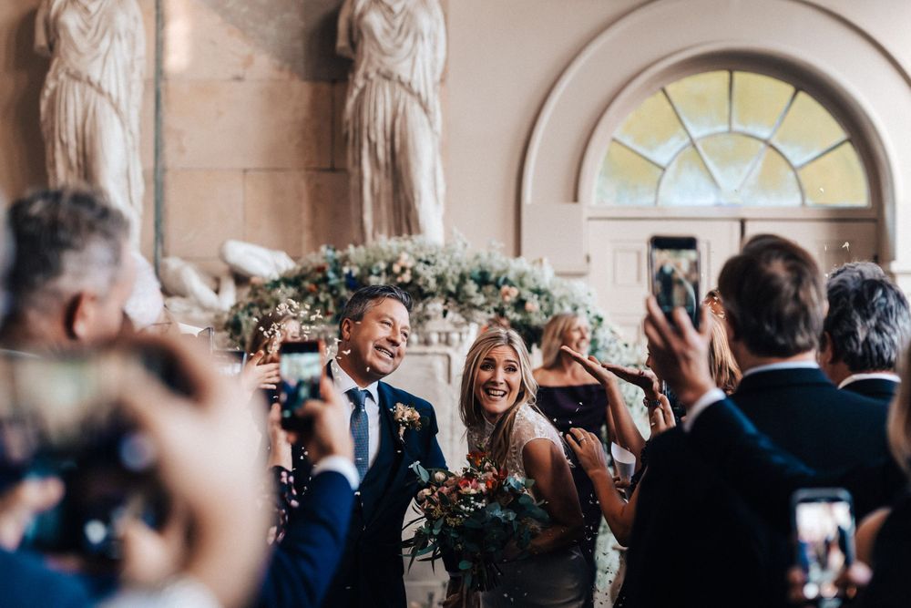Lisa Faulkner and John Torode's Wedding at Aynhoe Park Walking down the isle