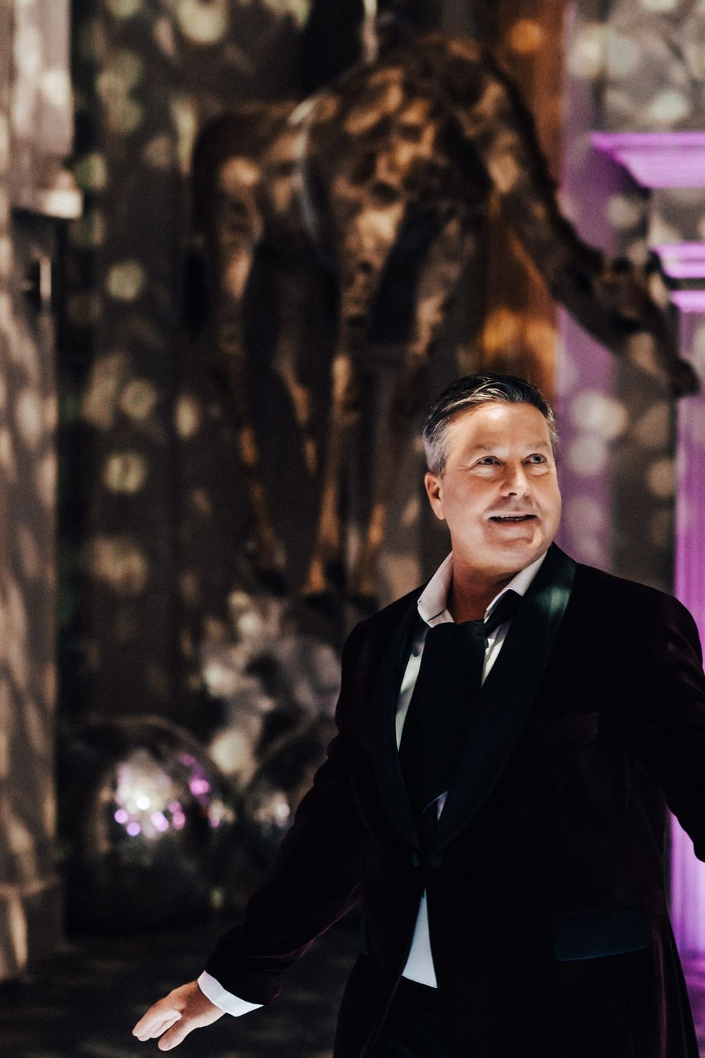 Lisa Faulkner and John Torode's Wedding at Aynhoe Park Walking John on the dance floor
