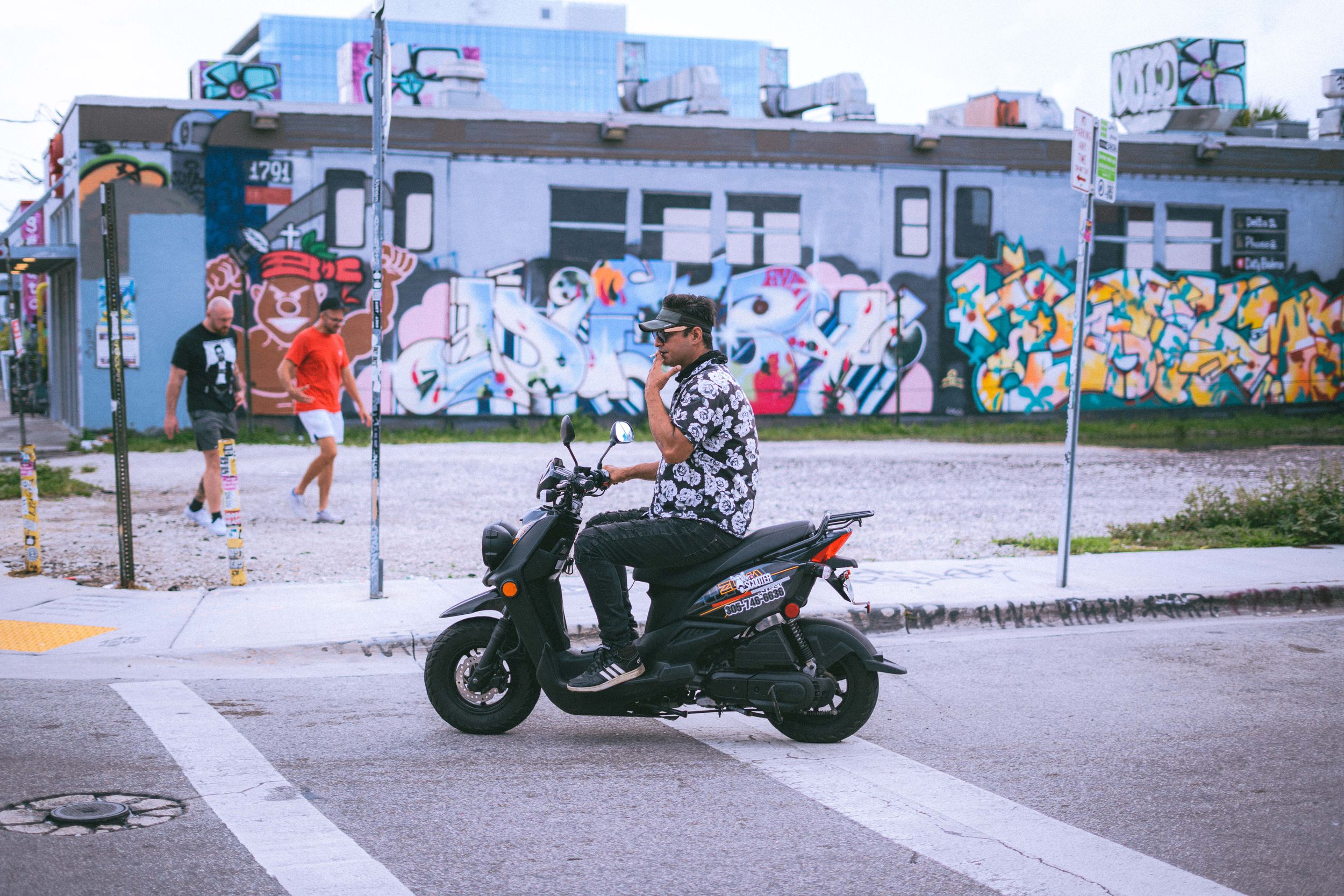 A man on his motorcycle in Wynwood, Miami | 2023