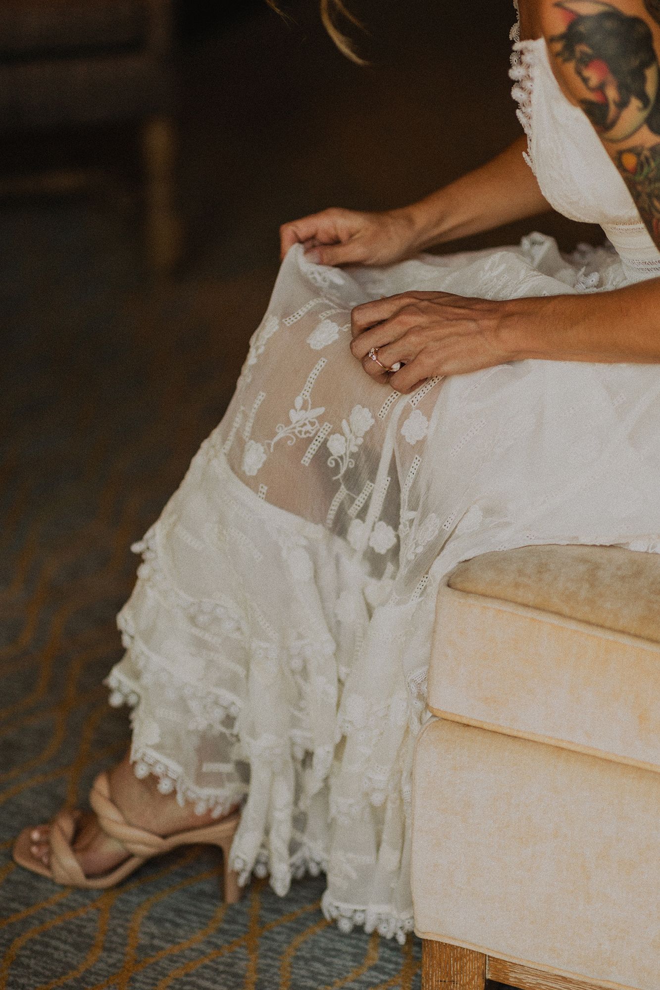 Terranea Resort bridal getting ready shoe detail