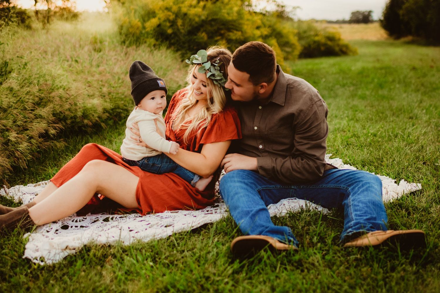 Rustic Boho Golden Hour Family