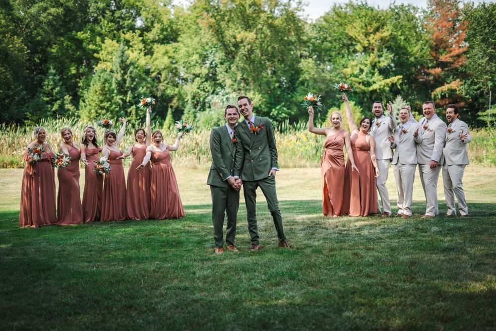 Wedding photos, Husbands, Dousman, Wisconsin, wedding party, grooms