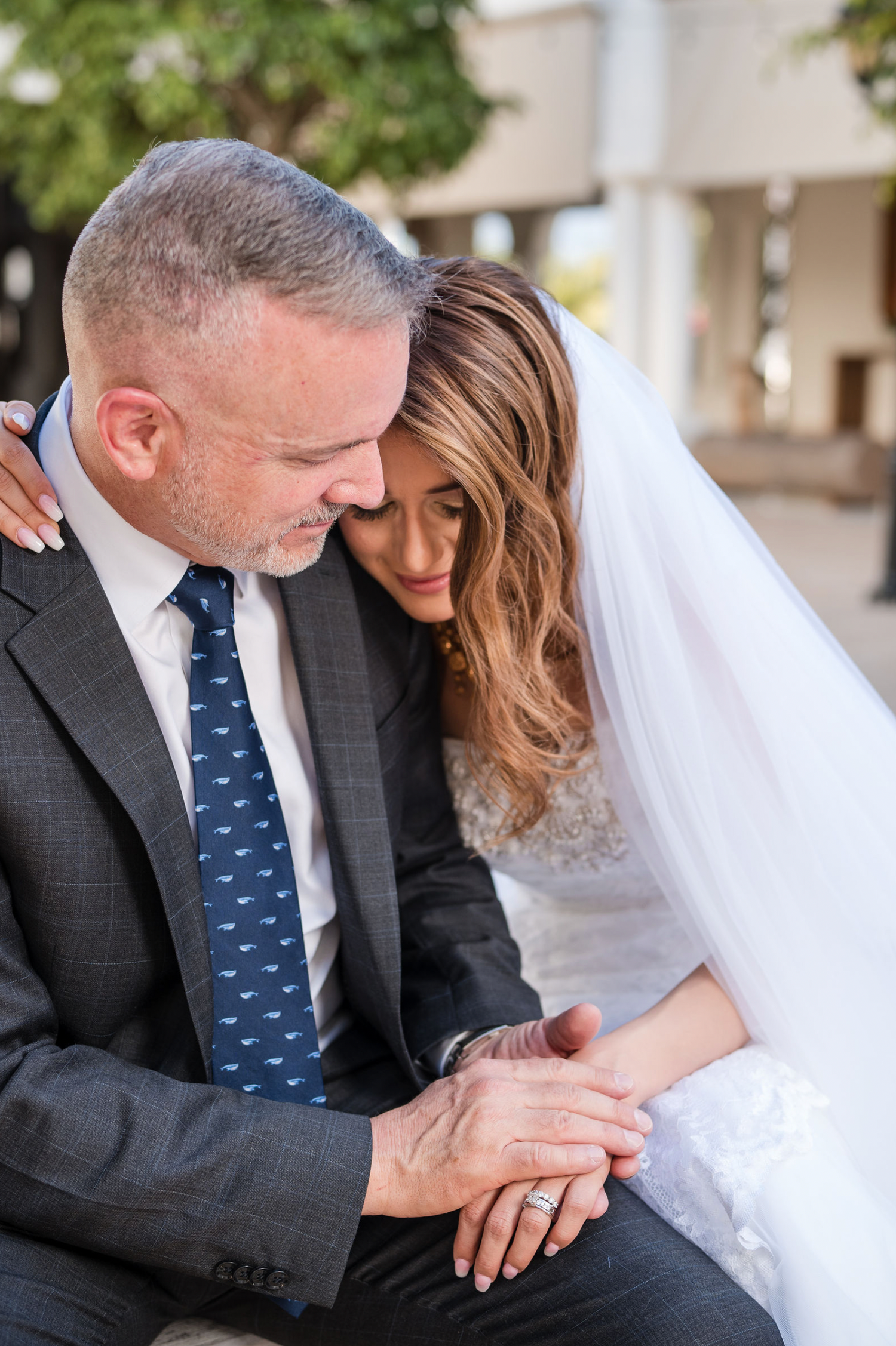 Newlyweds couple celebrating their elopement at the Hyatt Regency Grand Reserve. Photos by Gary Rosado Photography