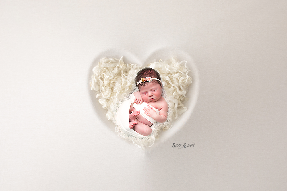 Newborn baby girl wrapped in white photoshoot Croydon Melbourne