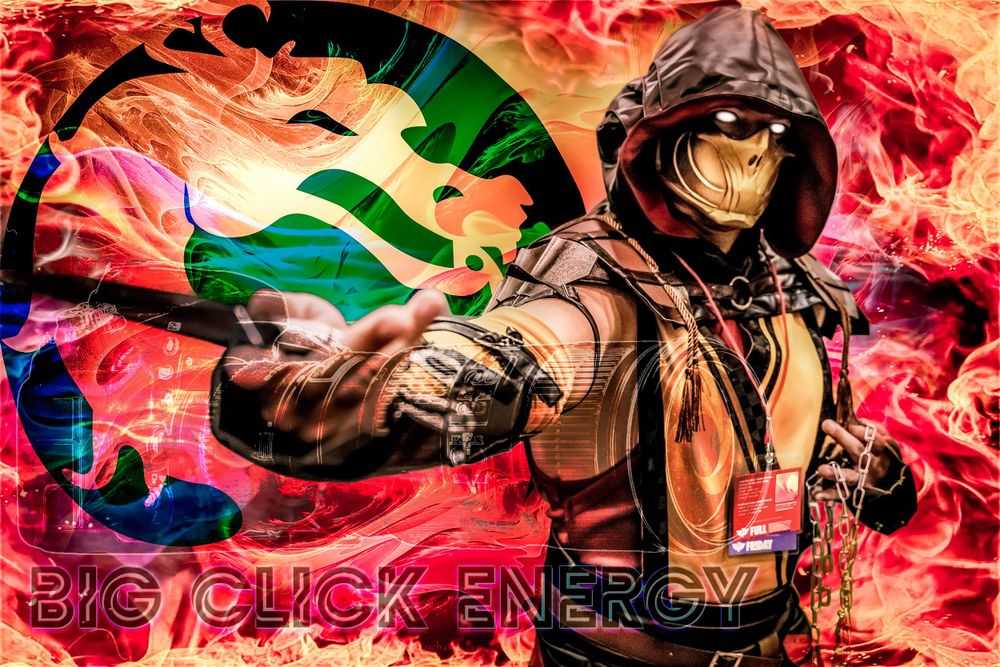 Mortal Kombat, Scorpion, cosplay, photography, outdoors, comicon, phoenix, az, big click energy, sdcc, san diego