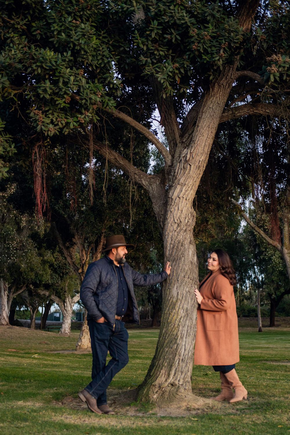 Ventura County Olivas Adobe, Ventura county engagement photography, couple romantic pic in a forest