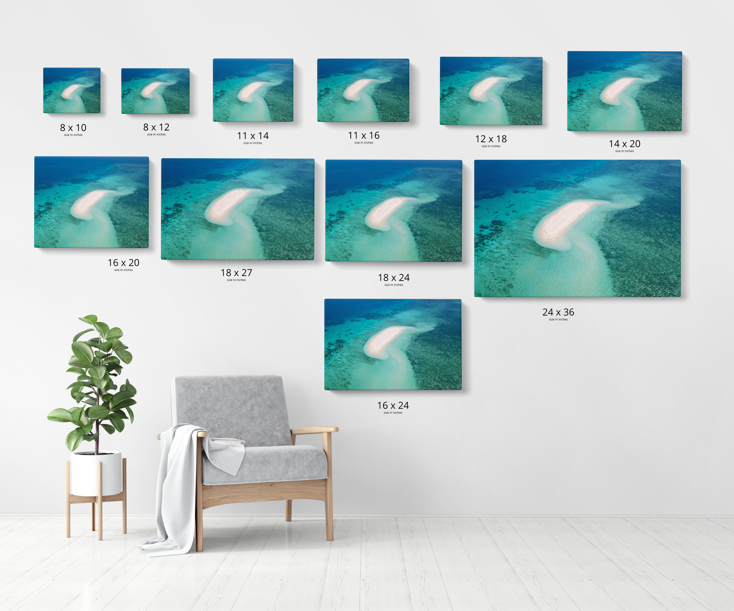 Freestyle Aerials Horizontal Print Size Chart