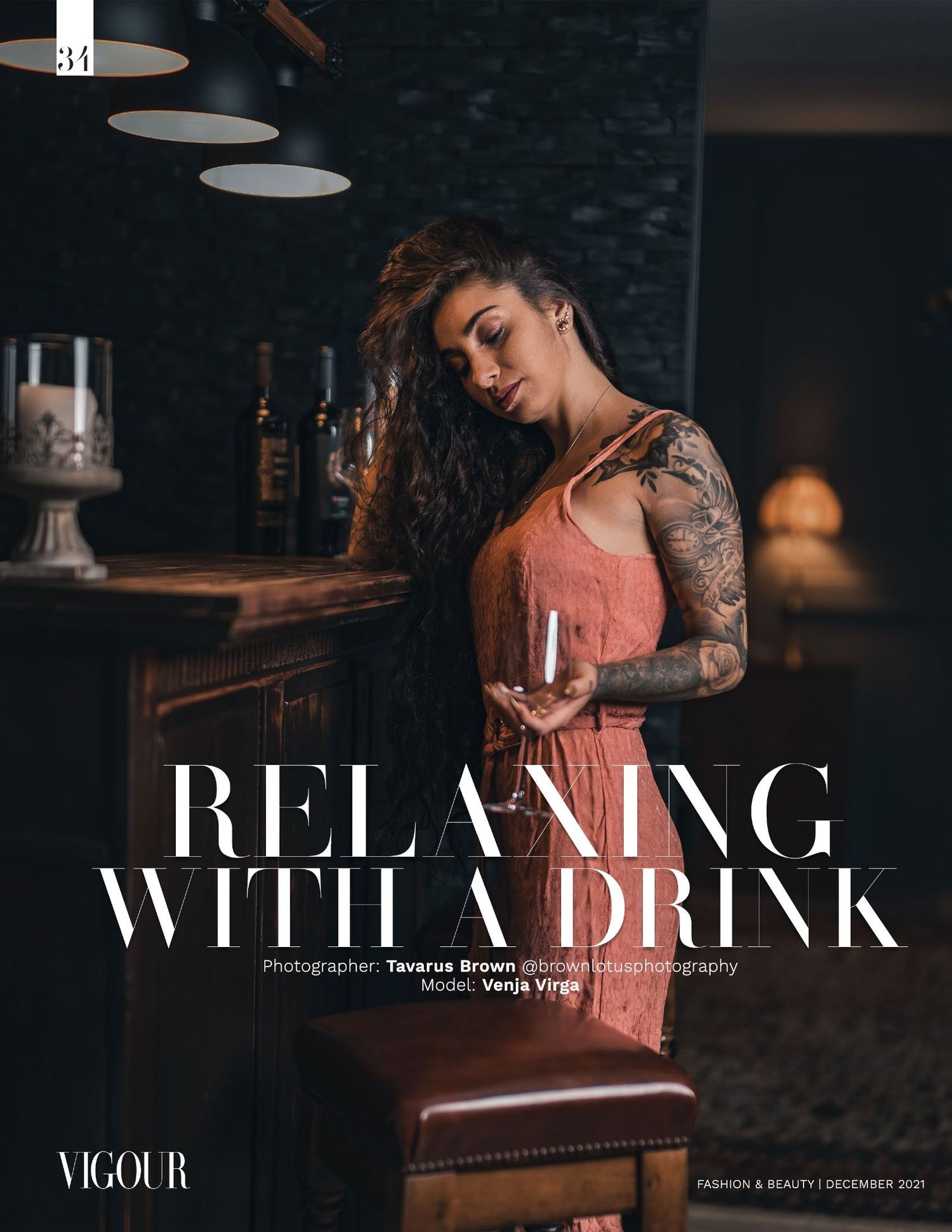 Moody bar scene with modern lighting featuring creative drink photography.