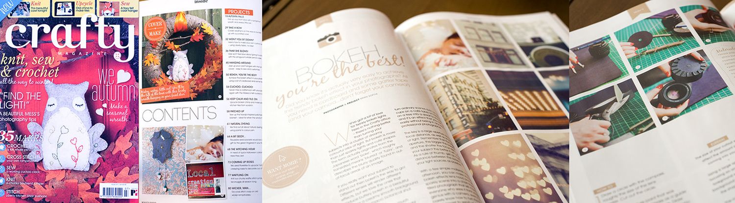 Crafty Magazine bokeh tutorial article