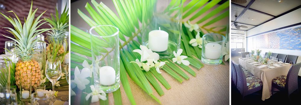 kauai hawaii beach house destination adventure wedding reception tables