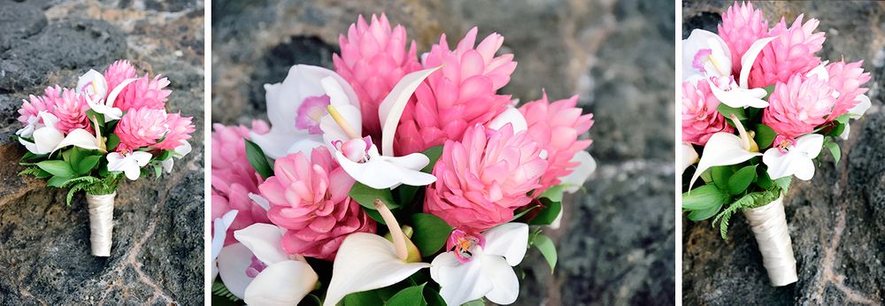 kauai hawaii beach house destination adventure wedding bouquet