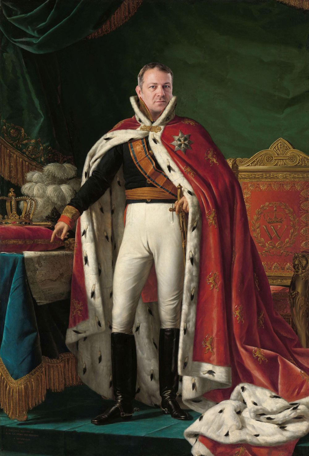 Regal man fun portrait, photoshopped.