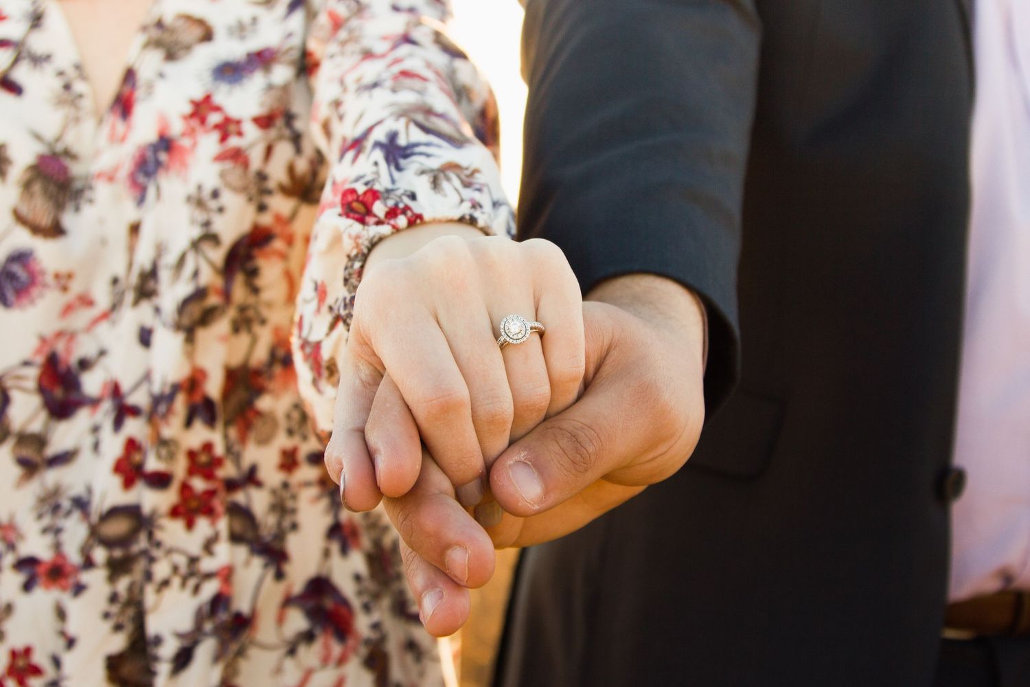 West texas engagement dallas texas ring golden hour