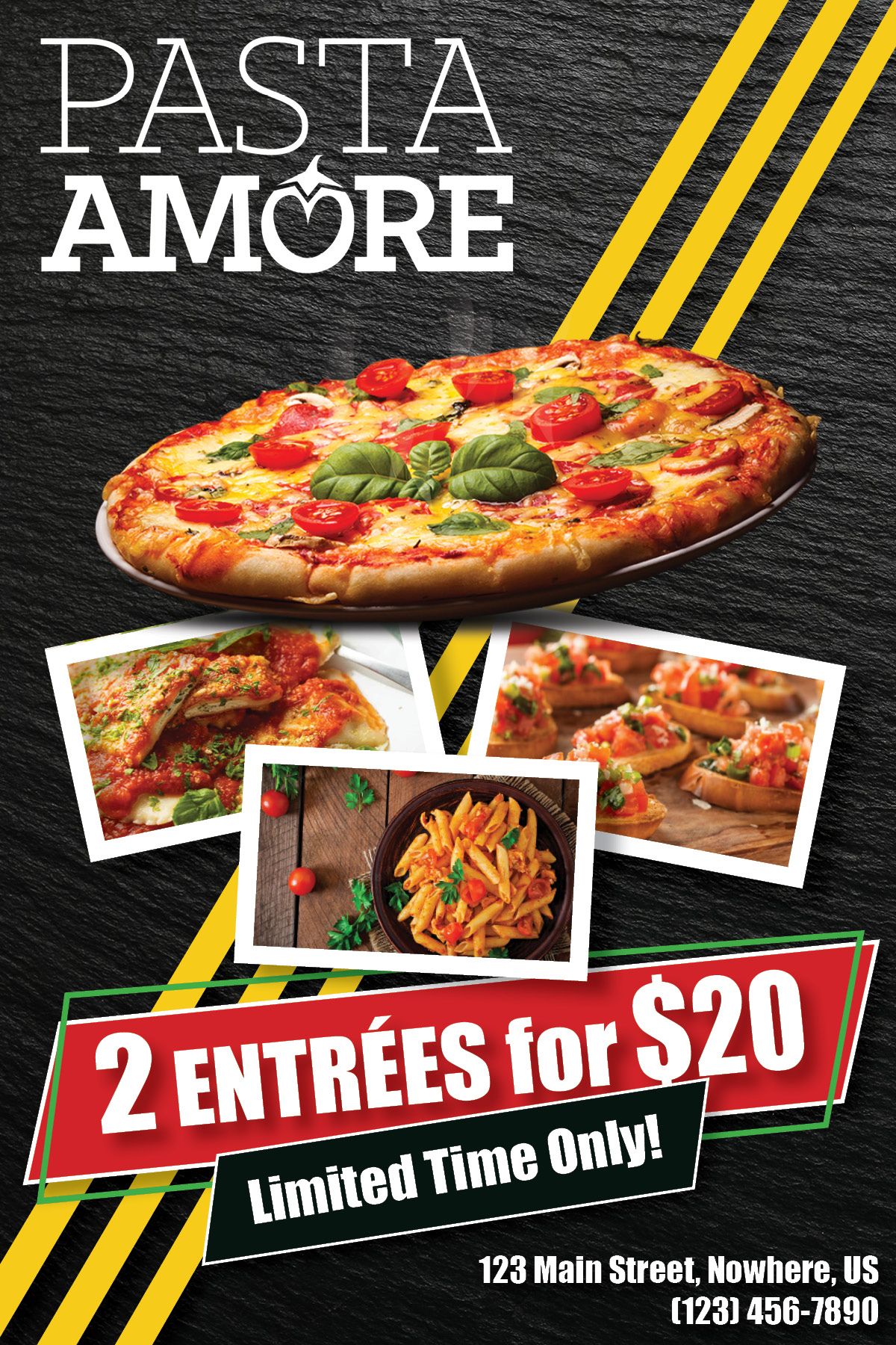 Pasta Amore Table Tent